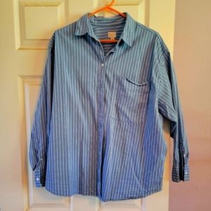 A New Day button down size Large. Blue with white stripes.